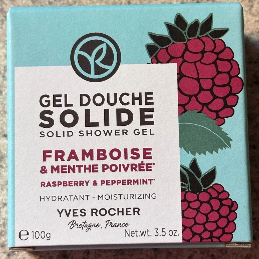 Yves Rocher Raspberry Peppermint Bath Set unisex OS New Soap Shower‎ Gel